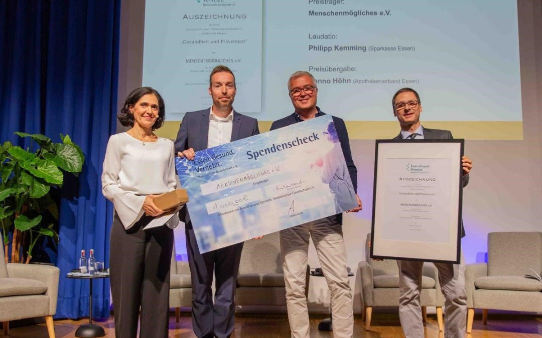 Menschenmögliches erhält Preis für Gesundheit und Prävention: Anerkennung für systemische Familientherapie bei krebskranken Eltern